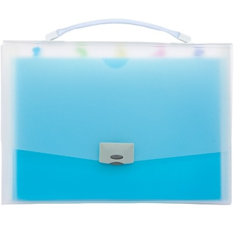 齐心（COMIX） A551 手提式风琴包/资料包/文件包 11格 A4 配色