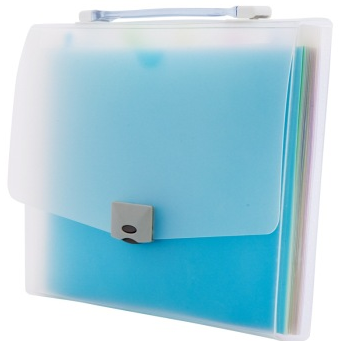 齐心（COMIX） A551 手提式风琴包/资料包/文件包 11格 A4 配色