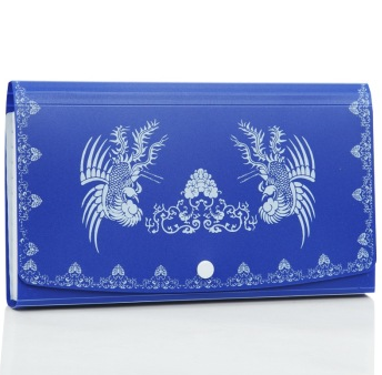 广博(GuangBo) A7003 青花按扣式票据风琴包