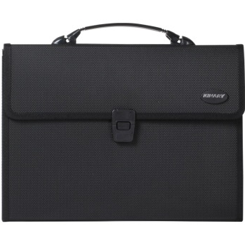 金得利 KF412TL A4针织纹分类文件夹风琴包 黑