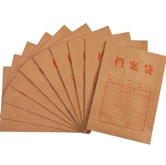 齐心(COMIX)AP-117 本色高档纯木浆牛皮纸(加厚型)档案袋/文件袋 A4 30mm 竖式 10个装