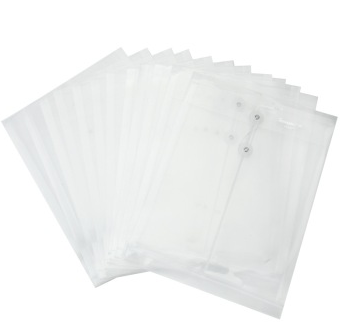 广博（GuangBo） P0008 A4绳扣式半透明文件袋 12只装
