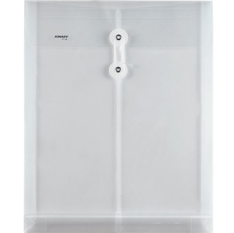 金得利（KINARY） F118 A4透明绳扣档案袋文件袋 白色12个装