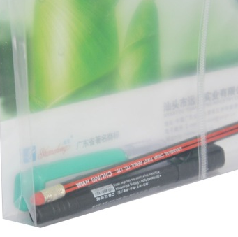 远生（USign） US--F118 缠绳拉开式PP透明档案袋 白色，每包12个装