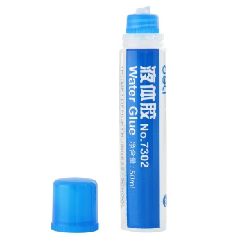 得力（deli） 7302中号液体胶水 50ml 办公胶水 10个一组