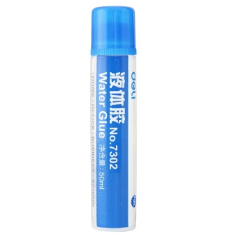 得力（deli） 7302中号液体胶水 50ml 办公胶水 10个一组