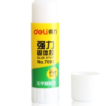 得力（deli）7093 超强粘性PVP固体胶棒-效果更持久36g 单支装