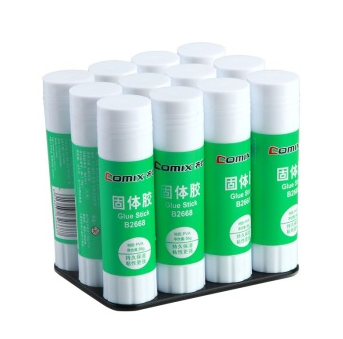 齐心(COMIX)B2668-N 升级配方PVA超粘健康固体胶棒 36g 12支装