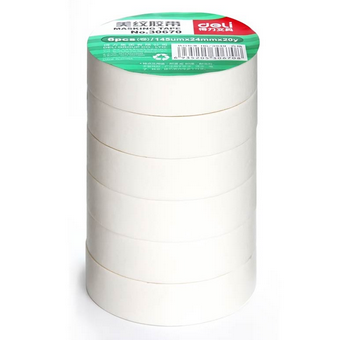 得力(deli)30670 装修遮蔽带/无痕纸/美纹纸胶带24mm*20y 6卷装