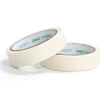 得力(deli)30670 装修遮蔽带/无痕纸/美纹纸胶带24mm*20y 6卷装