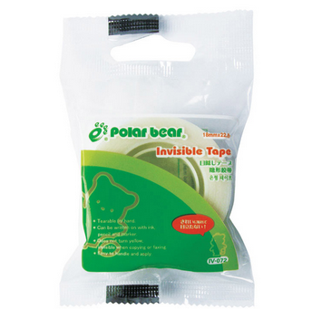 Polar Bear / 北极熊 北极熊 隐形胶带1.8cm*25Y(IV-072C)单包装(8卷/盒)