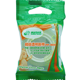 Polar Bear / 北极熊 北极熊 12mm*22.85M超透水晶小胶带PP-025单卷装(12卷/盒)