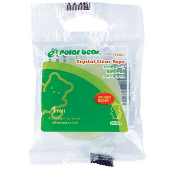 Polar Bear / 北极熊 北极熊 12mm*22.85M超透水晶小胶带PP-025单卷装(12卷/盒)
