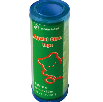 Polar Bear / 北极熊 北极熊 12mm*22.85M超透水晶小胶带PP-025单卷装(12卷/盒)