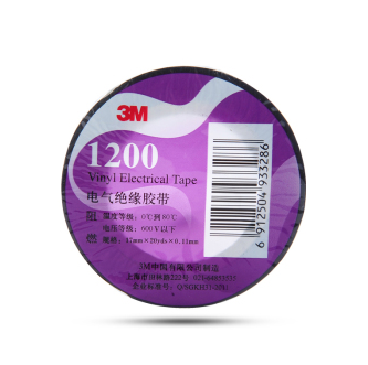 3M无铅电工电气绝缘胶带胶布 1200#黑色10码 PVC单个装