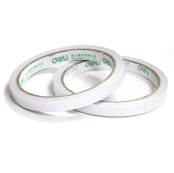 得力（deli）30400 棉纸双面胶带9mm*10y（9.1米） 32卷/袋装