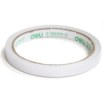 得力（deli）30400 棉纸双面胶带9mm*10y（9.1米） 32卷/袋装