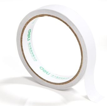 得力（deli）30402 棉纸双面胶带18mm*10y（9.1米） 16卷/袋装