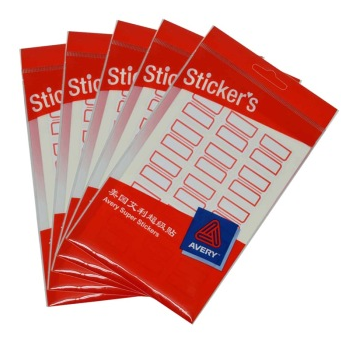 艾利（AVERY） MWN019 手写标签带红框24*27mm 5袋/包