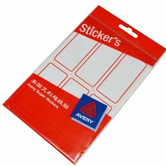 艾利（AVERY） MWN023 手写标签带红框34*72.5mm 5袋/包