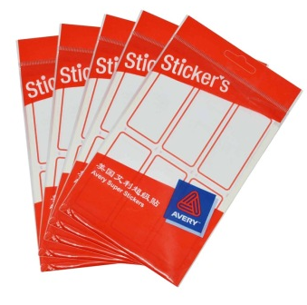 艾利（AVERY） MWN023 手写标签带红框34*72.5mm 5袋/包
