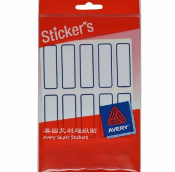艾利（AVERY） MWN013 手写标签带蓝框18*50mm 5袋/包