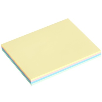 得力(deli)9083 四彩便签纸/便签本/便利贴/百事贴 76×101mm 100张/袋装