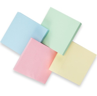 广博（GuangBo） GB9198 四色可重复粘贴告示贴便签本便利贴N次贴百事贴76*76mm 400页