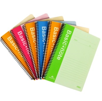 得力（deli）7684-A5/80页螺旋装订本/记事本/软抄本 6本装