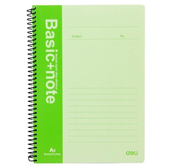 得力（deli）7684-A5/80页螺旋装订本/记事本/软抄本 6本装