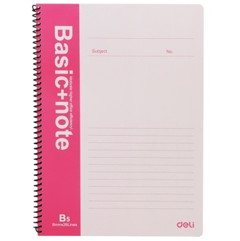 得力（deli）7692-B5/50页螺旋装订本/记事本/软抄本 12本装