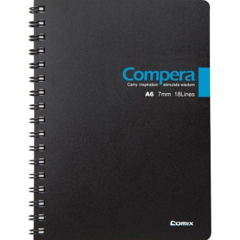 齐心（COMIX） CPA6507 双螺旋PP面本/记事本/软抄本 A6 50张 