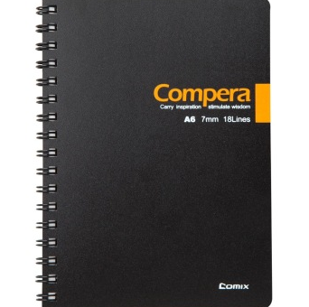 齐心（COMIX） CPA6507 双螺旋PP面本/记事本/软抄本 A6 50张 