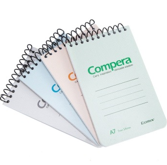 齐心（COMIX） CSA7507 螺旋装订本/记事本/软抄本 A7 50张 配色 12个装