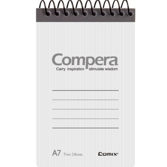 齐心（COMIX） CSA7507 螺旋装订本/记事本/软抄本 A7 50张 配色 12个装