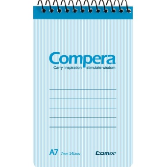 齐心（COMIX） CSA7507 螺旋装订本/记事本/软抄本 A7 50张 配色 12个装