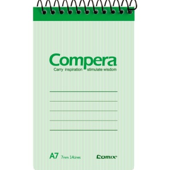 齐心（COMIX） CSA7507 螺旋装订本/记事本/软抄本 A7 50张 配色 12个装