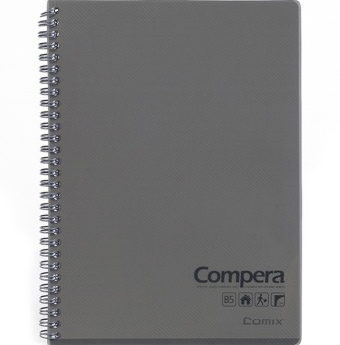 齐心（COMIX）CPB5801 Compera 双螺旋PP面本/记事本B5 80页 透灰