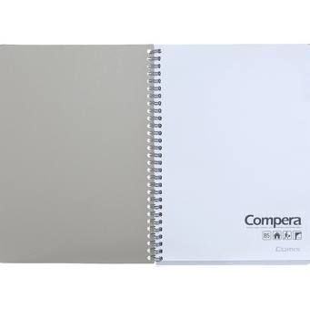 齐心（COMIX）CPB5801 Compera 双螺旋PP面本/记事本B5 80页 透灰