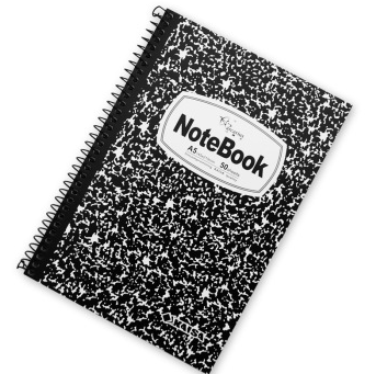 弓箭手（Arcarius） KS-30170 A5/50页欧标黑白花线圈螺旋本(145×210mm）6本三色混装