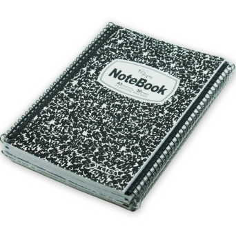 弓箭手（Arcarius） KS-30170 A5/50页欧标黑白花线圈螺旋本(145×210mm）6本三色混装