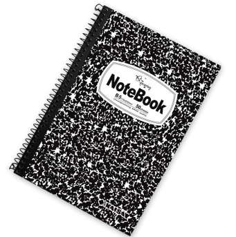 弓箭手（Arcarius） KS-30169 B5/50页欧标黑白花线圈螺旋本(175×252mm）6本三色混装