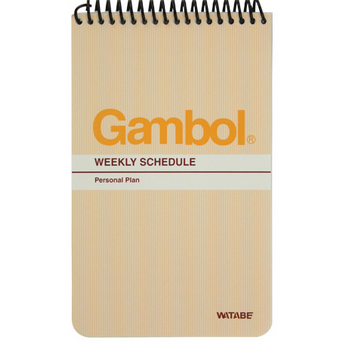渡边GAMBOL竖翻螺旋速记本SA7803/SA7806(A7,80页)70*120MM 15本/包