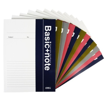 得力（deli）7988-B5/58页无线胶装软抄本/记事本/装订本 12本装