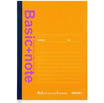 得力（deli）7635 超厚高档软抄本/无线装订本/记事本/本子 A5/30页 12本装