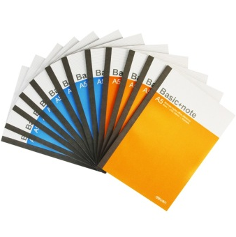 得力（deli）7668-A5/40页无线装订本/记事本/软抄本 12本装