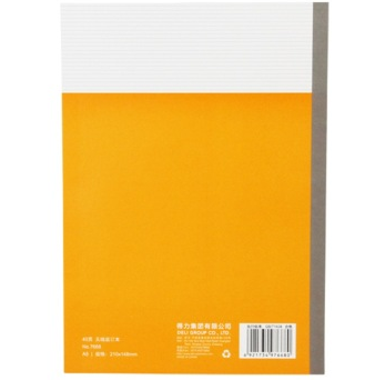 得力（deli）7668-A5/40页无线装订本/记事本/软抄本 12本装