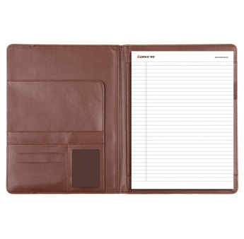 齐心（COMIX）A7827 VIP多功能皮面商务记事本 咖啡色