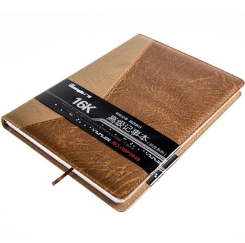 广博（GuangBo） GBP0649 16K160页拼皮皮面本/记事本 棕黄色