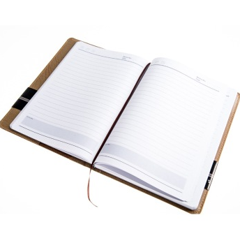 广博（GuangBo） GBP0649 16K160页拼皮皮面本/记事本 棕黄色